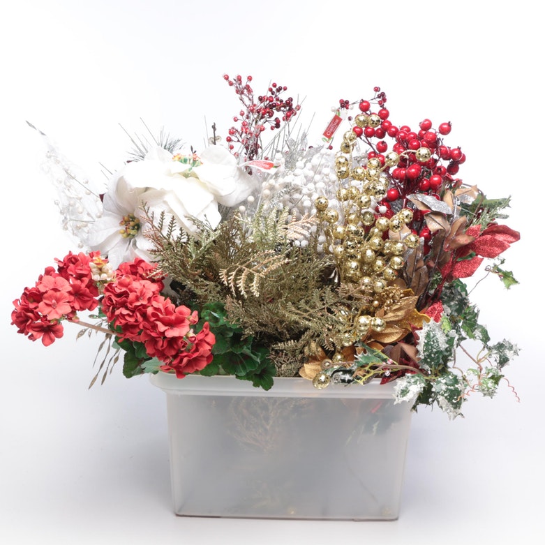 Ashland, Silvestri, and Other Artificial Christmas Floral Arrangements